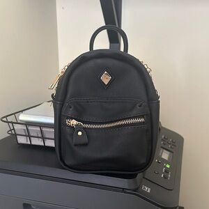 Elegant Black Mini Backpack